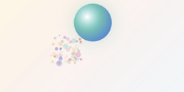 12A. Theme 3 Play Toy Game Space. Trail Drawing variation with a floating orb and a cluster of playful particle marks.
